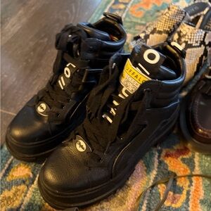 Buffalo Black High-Top Sneakers